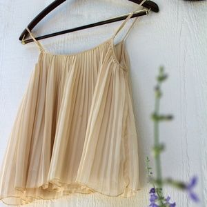 Champagne Pleated Top